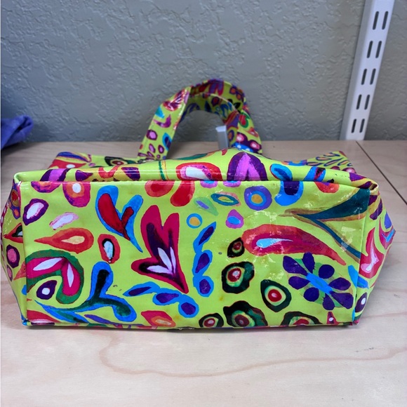 Consuela Neon Lime Floral & Paisley Tote - Picture 4 of 5